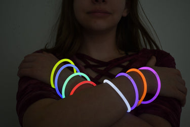 Assorted Glow Stick Eye Glasses Bracelets Bulk Pack- 50 Pairs